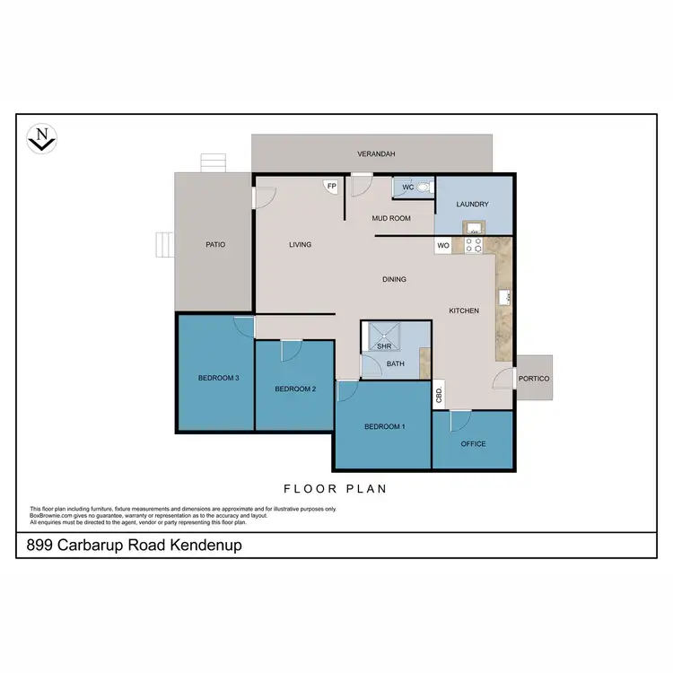 Floorplan of Homely rural property listing, 899 Carbarup Road, Kendenup WA 6323
