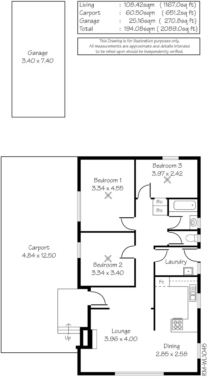 Floorplan of Homely house listing, 80 Claireville Road, Campbelltown SA 5074
