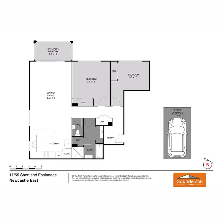 Floorplan of Homely apartment listing, 17/55 Shortland Esplanade, Newcastle East NSW 2300