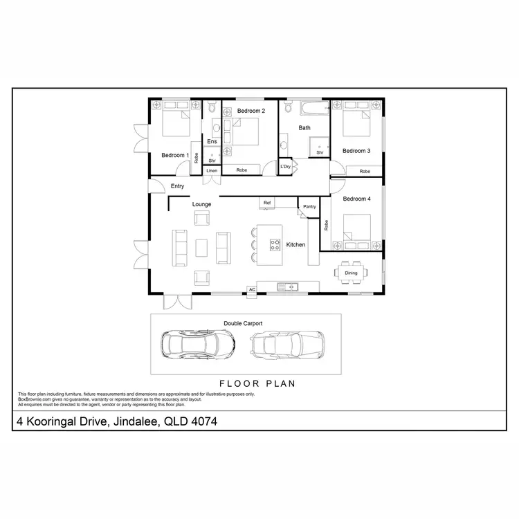 Floorplan of Homely house listing, 4 Kooringal Drive, Jindalee QLD 4074