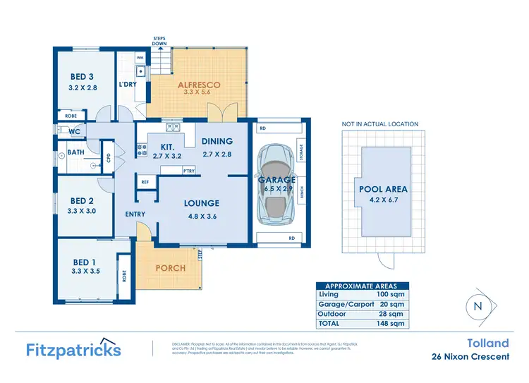 Floorplan of Homely house listing, 26 Nixon Crescent, Tolland NSW 2650