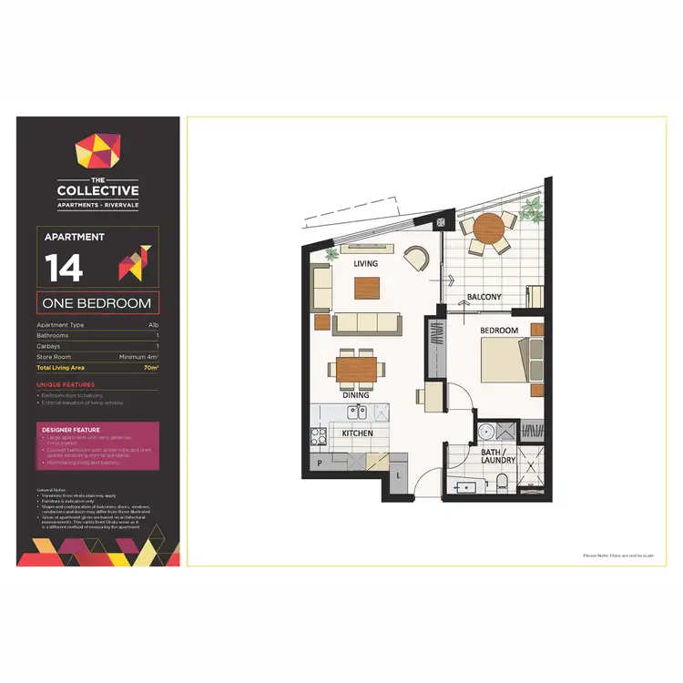 Floorplan of Homely apartment listing, 14/1 Hallam Way, Rivervale WA 6103
