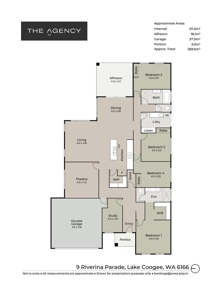 Floorplan of Homely house listing, 9 Riverina Parade, Lake Coogee WA 6166