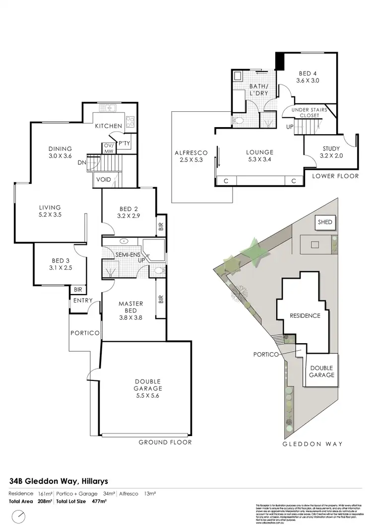 Floorplan of Homely house listing, 34B Gleddon Way, Hillarys WA 6025