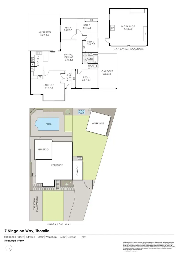 Floorplan of Homely house listing, 7 Ningaloo Way, Thornlie WA 6108