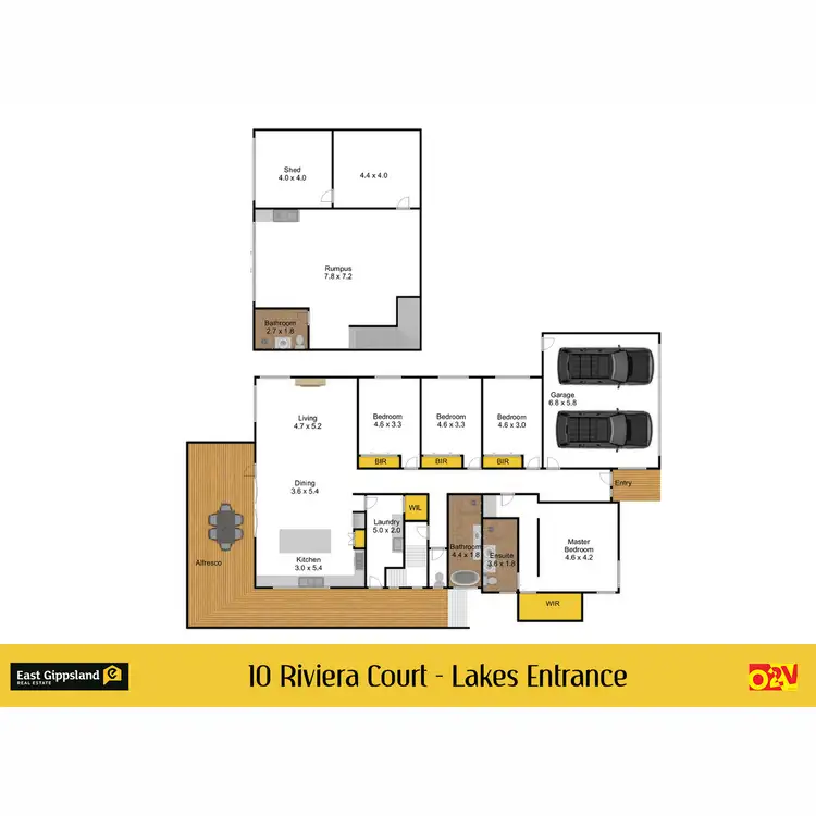 Floorplan of Homely house listing, 10 Riviera Court, Lakes Entrance VIC 3909