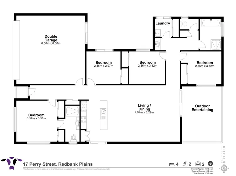 Floorplan of Homely house listing, 17 Perry Street, Redbank Plains QLD 4301