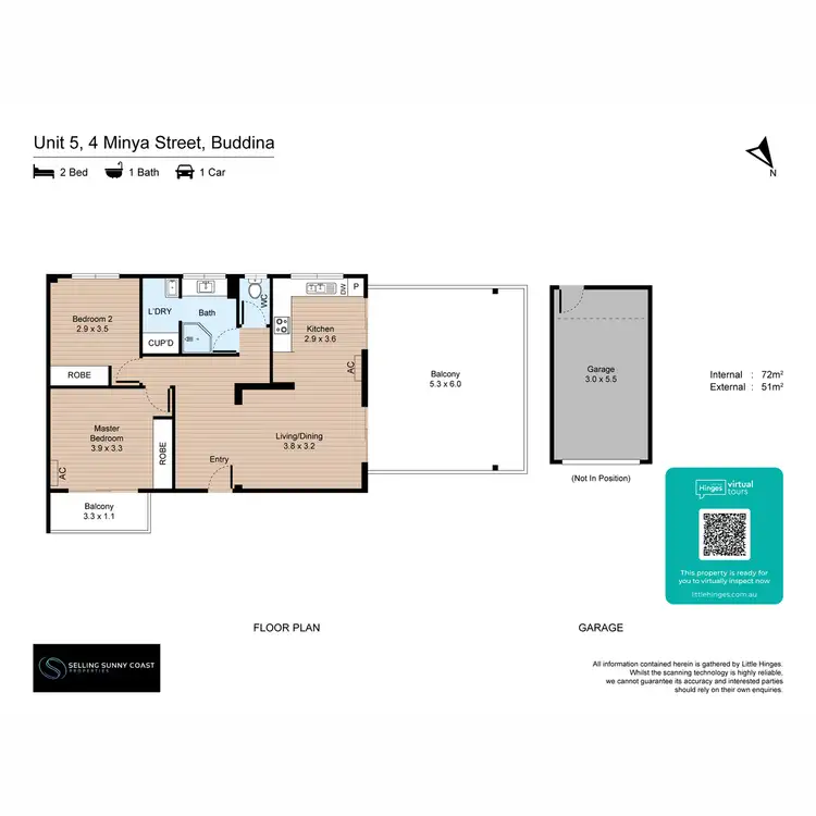 Floorplan of Homely apartment listing, 5/4 MINYA Street, Buddina QLD 4575