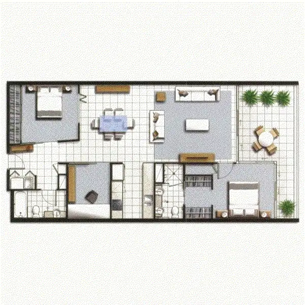 Floorplan of Homely unit listing, 203/11 Compass Drive, Biggera Waters QLD 4216