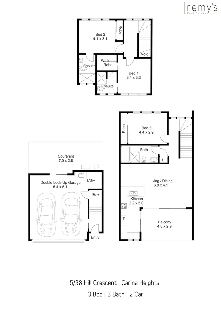 Floorplan of Homely townhouse listing, 6/38 Hill Crescent, Carina Heights QLD 4152