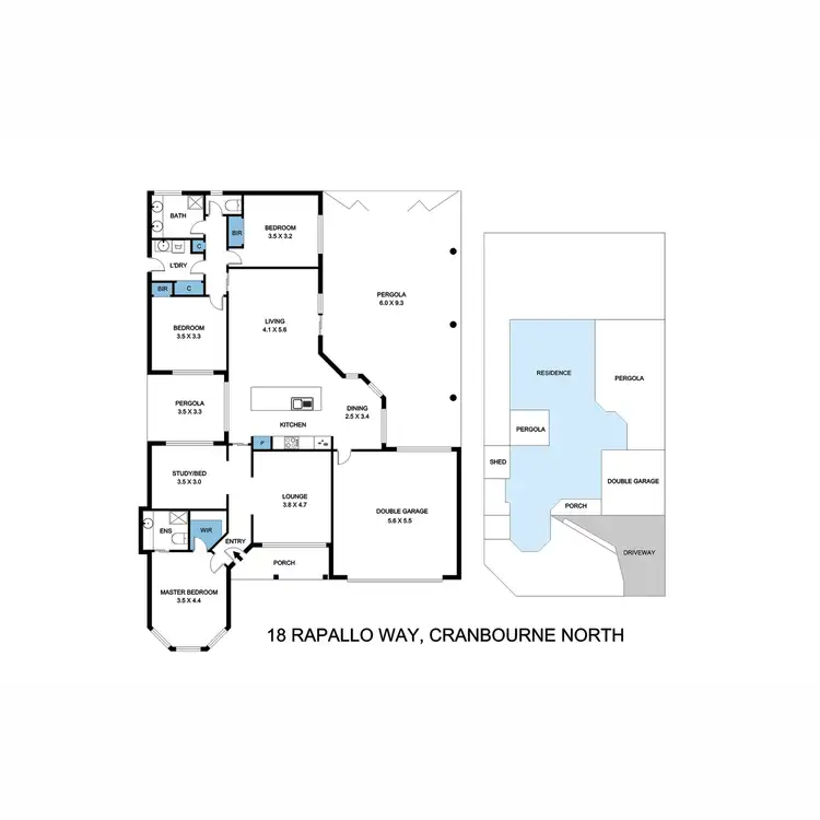 Floorplan of Homely house listing, 18 Rapallo Way, Cranbourne North VIC 3977