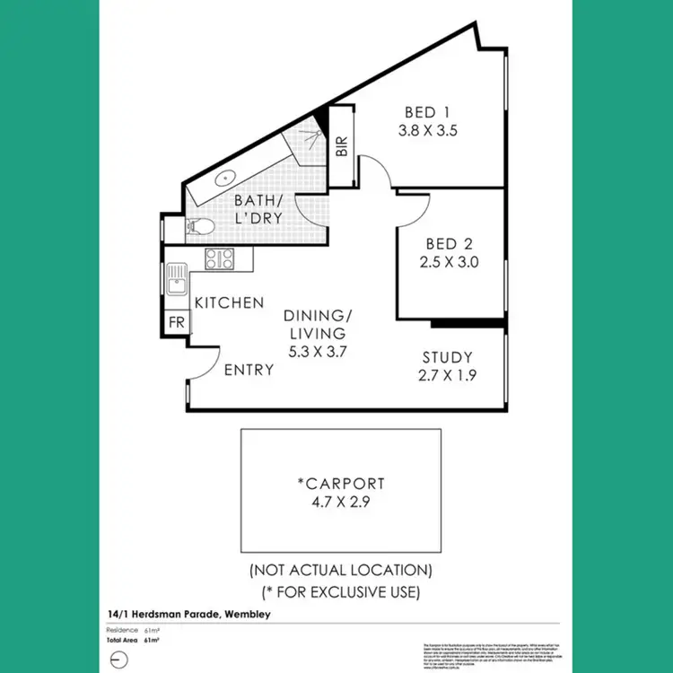 Floorplan of Homely unit listing, 14/1 Herdsman Parade, Wembley WA 6014