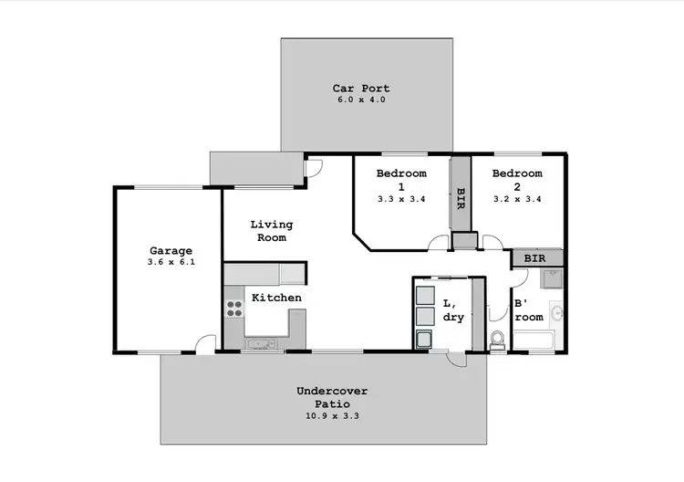 Floorplan of Homely unit listing, 2/44 Kingfisher Drive, Wodonga VIC 3690