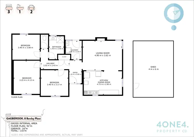 Floorplan of Homely house listing, 8 Barclay Place, Gagebrook TAS 7030