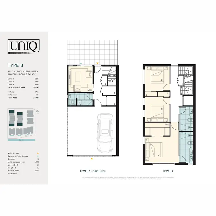 Floorplan of Homely townhouse listing, 11/2-4 Waterford Court, Bundall QLD 4217