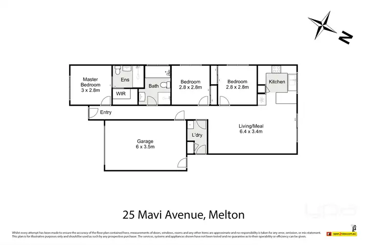 Floorplan of Homely house listing, 25 Mavi Avenue, Melton VIC 3337