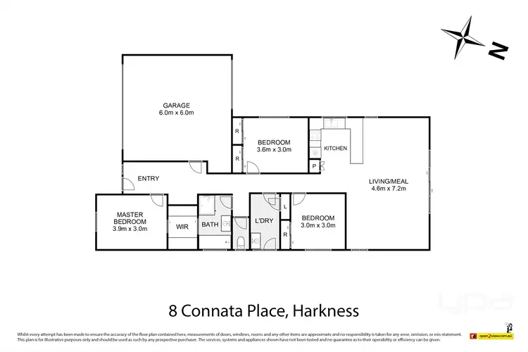 Floorplan of Homely house listing, 8 Connata Place, Harkness VIC 3337