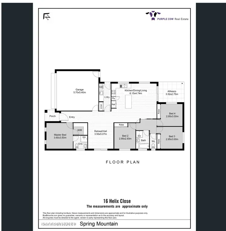 Floorplan of Homely house listing, 16 Helix Close, Spring Mountain QLD 4300