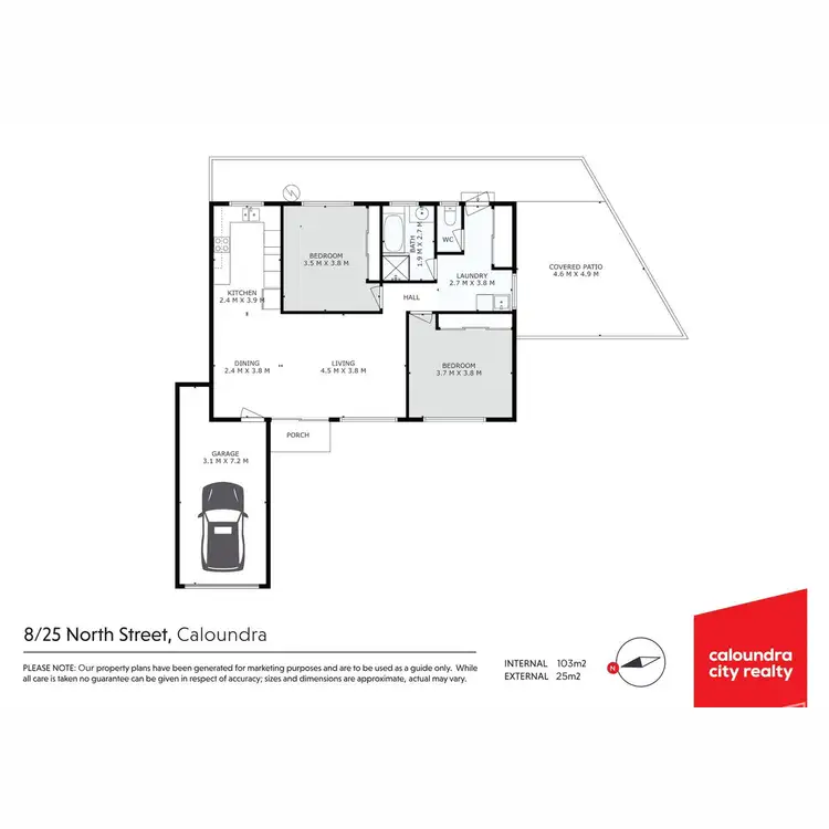 Floorplan of Homely unit listing, 8/25 North Street, Caloundra QLD 4551
