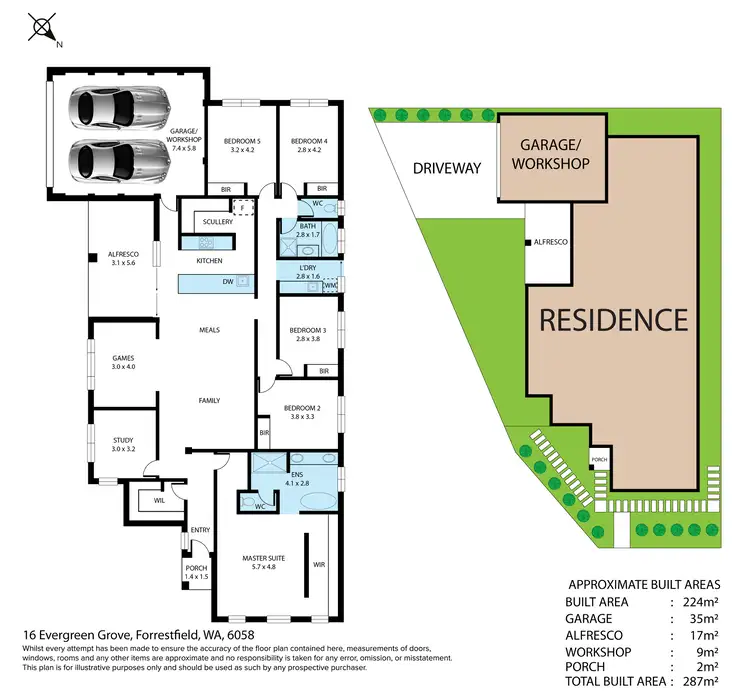 Floorplan of Homely house listing, 16 Evergreen Grove, Forrestfield WA 6058