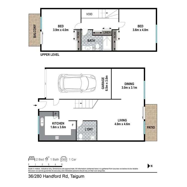 Floorplan of Homely townhouse listing, 36/280 Handford Road, Taigum QLD 4018