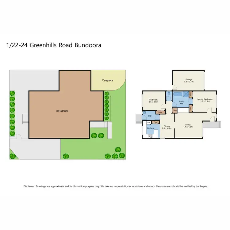Floorplan of Homely unit listing, 1/22-24 Greenhills Road, Bundoora VIC 3083