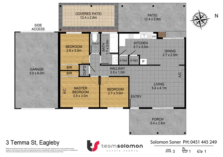 Floorplan of Homely house listing, 3 Temma Street, Eagleby QLD 4207