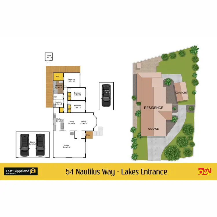 Floorplan of Homely house listing, 54 Nautilus Way, Lakes Entrance VIC 3909