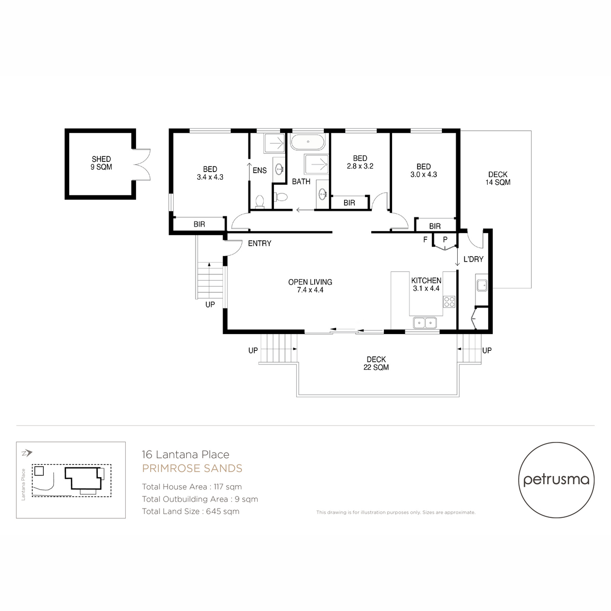 Floorplan of Homely house listing, 16 Lantana Place, Primrose Sands TAS 7173