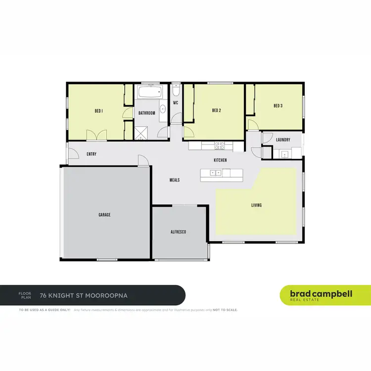 Floorplan of Homely house listing, 76 Knight Street, Mooroopna VIC 3629