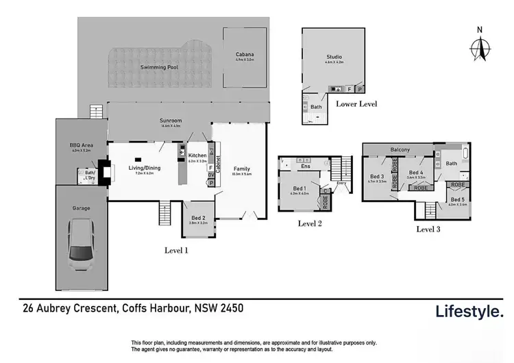 Floorplan of Homely house listing, 26 Aubrey Crescent, Coffs Harbour NSW 2450