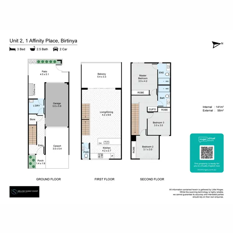 Floorplan of Homely townhouse listing, 2/1 AFFINITY Place, Birtinya QLD 4575