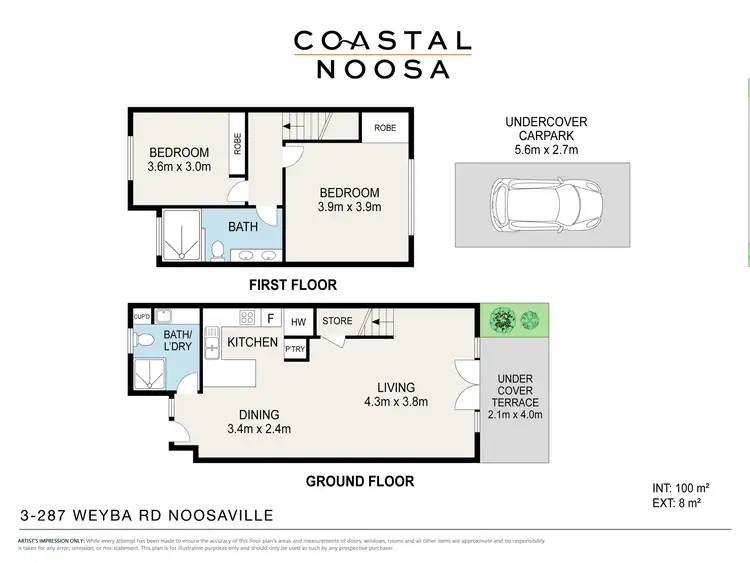 Floorplan of Homely townhouse listing, 3/287 Weyba Road, Noosaville QLD 4566