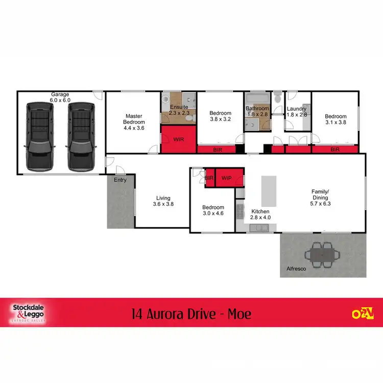 Floorplan of Homely house listing, 14 Aurora Drive, Moe VIC 3825