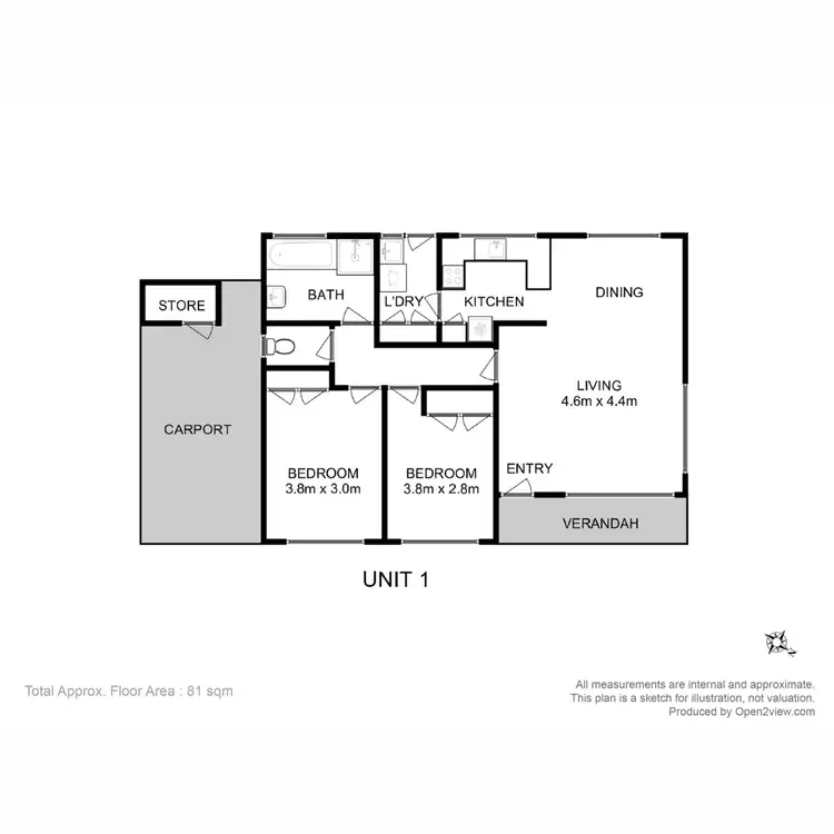 Floorplan of Homely townhouse listing, 4/58 Charles Street, Moonah TAS 7009