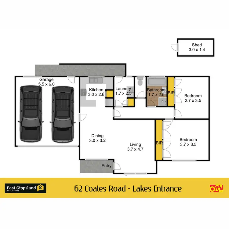 Floorplan of Homely house listing, 62 Coates Road, Lakes Entrance VIC 3909