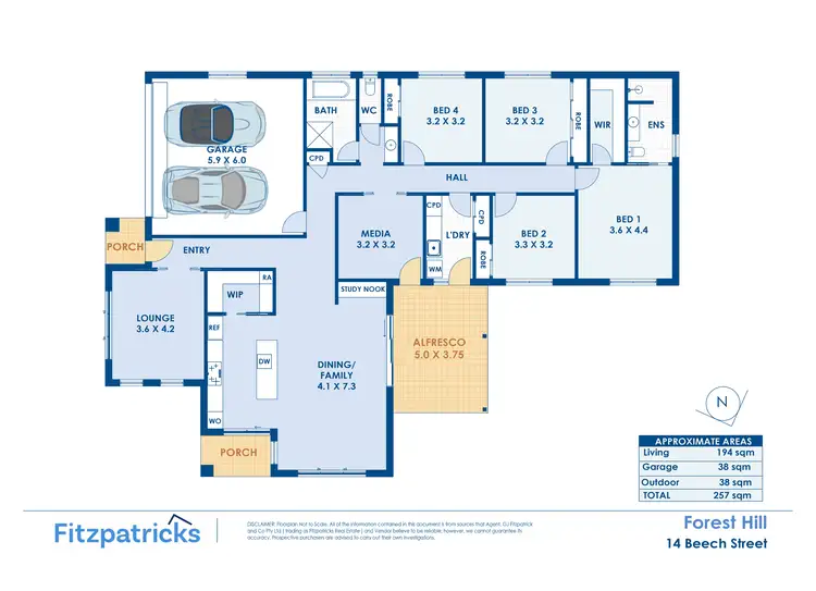 Floorplan of Homely house listing, 14 Beech Street, Forest Hill NSW 2651