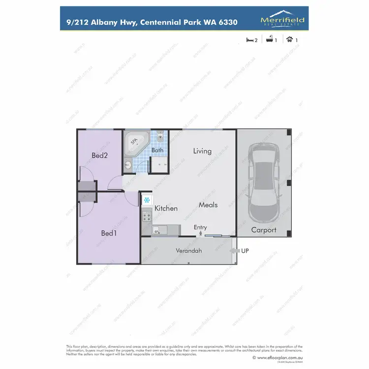 Floorplan of Homely serviced apartment listing, 9/212 Albany Highway, Centennial Park WA 6330