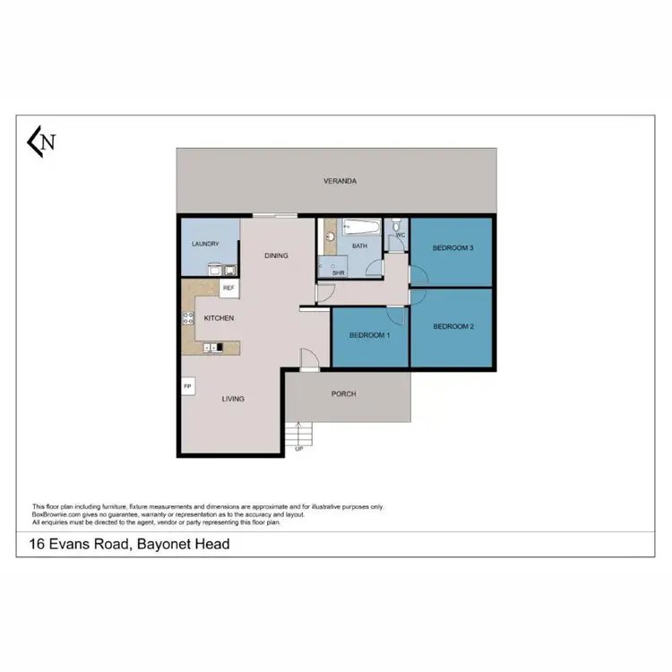 Floorplan of Homely house listing, 16 Evans Road, Bayonet Head WA 6330