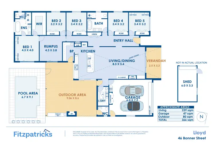 Floorplan of Homely house listing, 46 Bonner Street, Lloyd NSW 2650