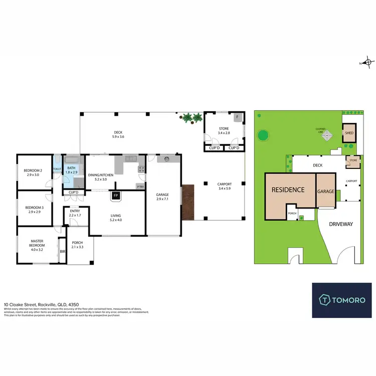 Floorplan of Homely house listing, 10 Cloake Street, Rockville QLD 4350