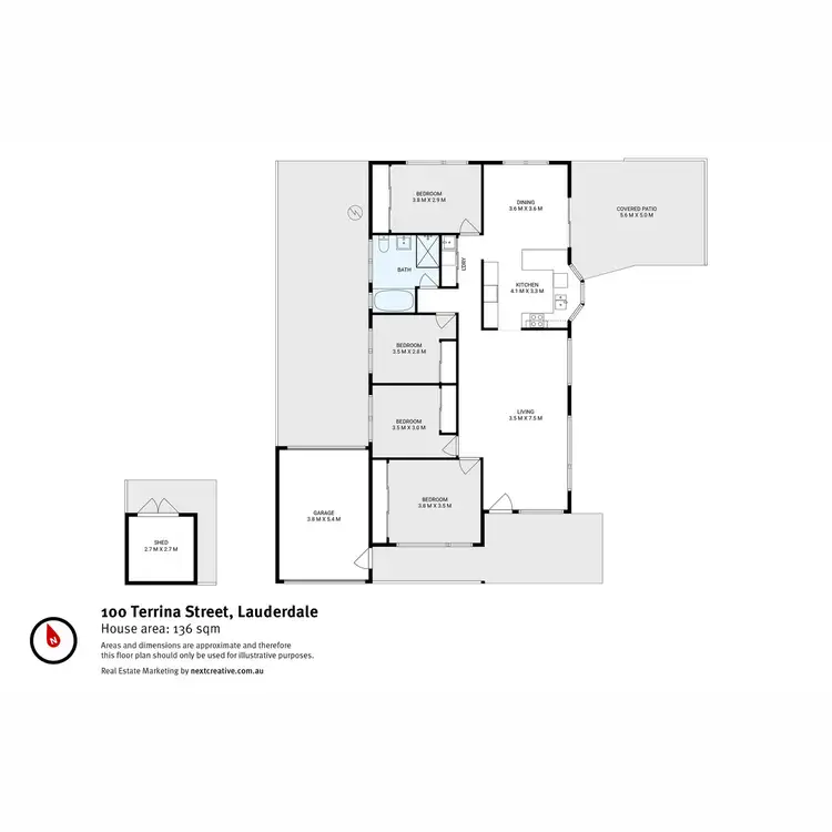Floorplan of Homely house listing, 100 Terrina Street, Lauderdale TAS 7021