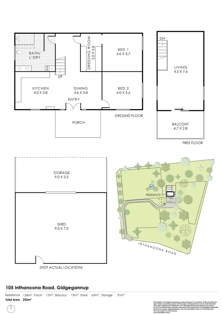 Floorplan of Homely rural property listing, 105 Inthanoona Road, Gidgegannup WA 6083
