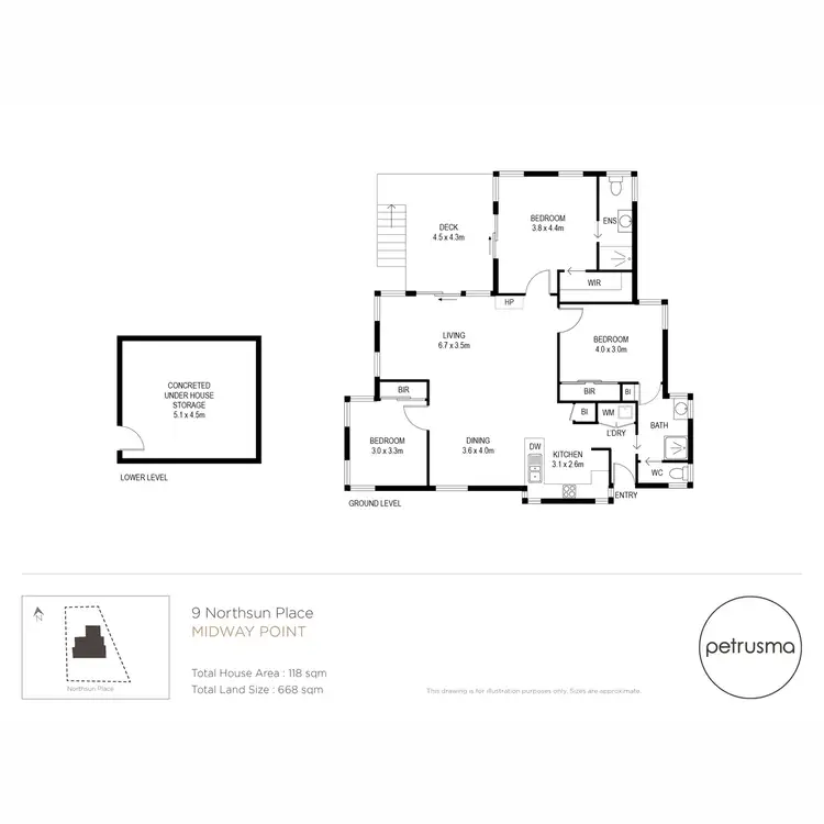 Floorplan of Homely house listing, 9 Northsun Place, Midway Point TAS 7171
