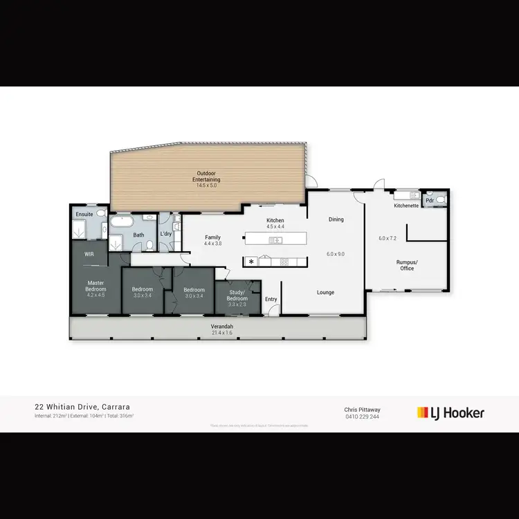 Floorplan of Homely house listing, 22 Whitian Drive, Carrara QLD 4211