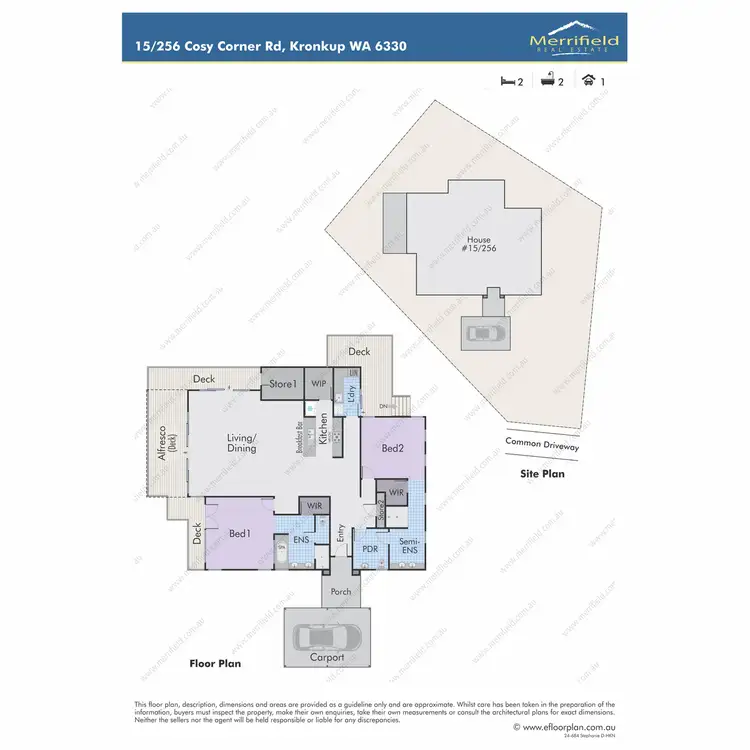Floorplan of Homely unit listing, 15/256 Cosy Corner Road, Kronkup WA 6330