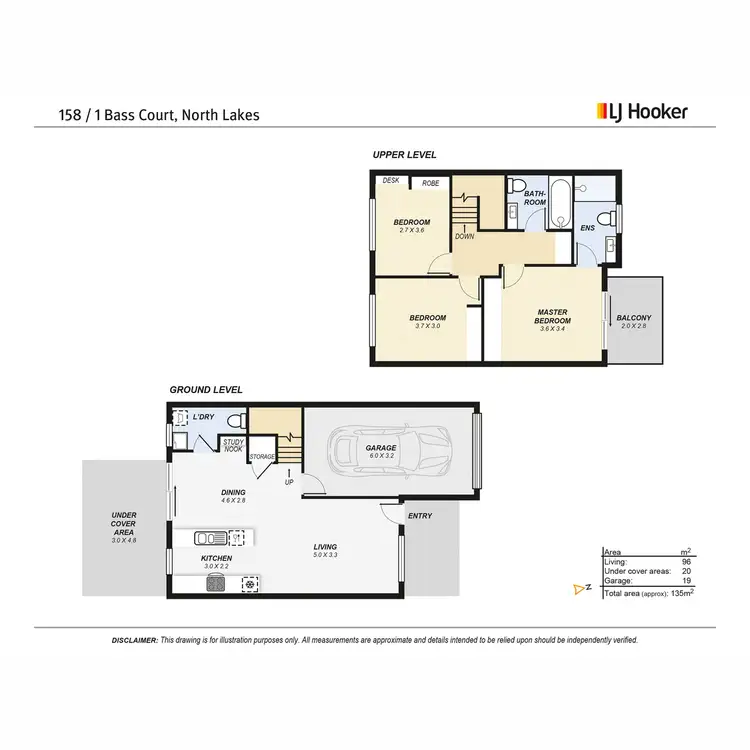Floorplan of Homely townhouse listing, 158/1 Bass Court, North Lakes QLD 4509