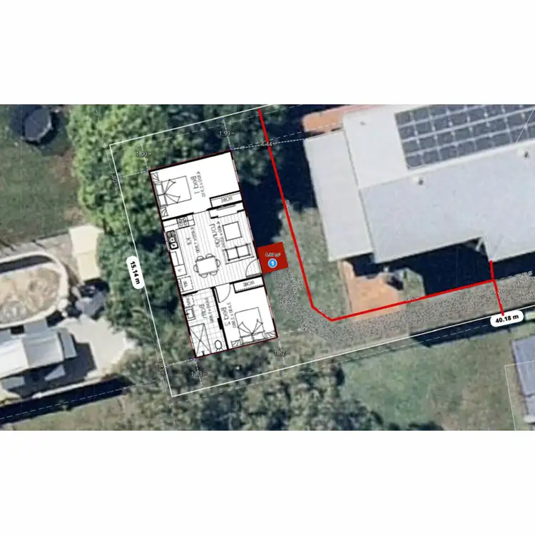 Floorplan of Homely semi-detached listing, 2/38 Tarandi Street, Bray Park QLD 4500