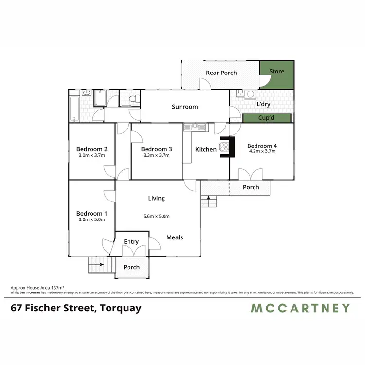 Floorplan of Homely house listing, 67 Fischer Street, Torquay VIC 3228