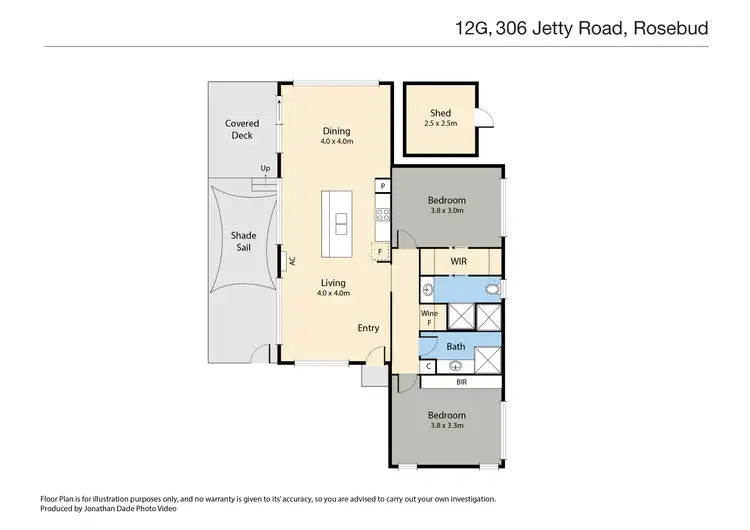 Floorplan of Homely unit listing, 12G/306 Jetty Road, Rosebud VIC 3939